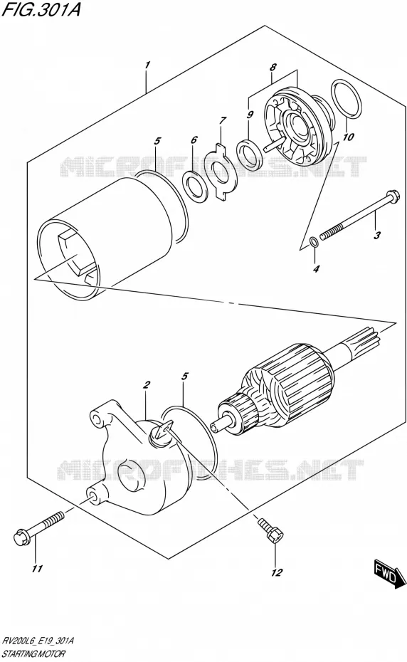 STARTMOTOR Suzuki MOTO 200 VAN-VAN 2016  RV200 L6 (E02)