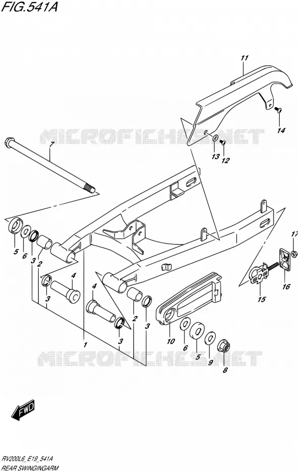 SWINGARM Suzuki MOTO 200 VAN-VAN 2016  RV200 L6 (E19)