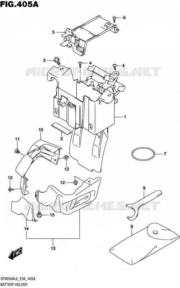 ACCU BOX - TOOLS Suzuki MOTO 650 GLADIUS 2016  SFV650A L6 (E38)