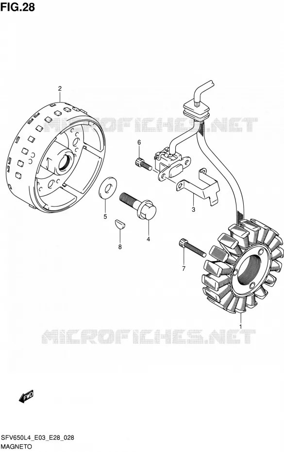 ONTSTEKING Suzuki MOTO 650 GLADIUS 2014  SFV650 L4 (E03,E28,E33)