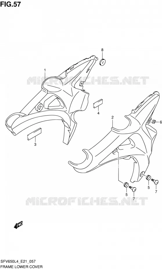 INNER KUIP Suzuki MOTO 650 GLADIUS 2014  SFV650U L4 (E21)