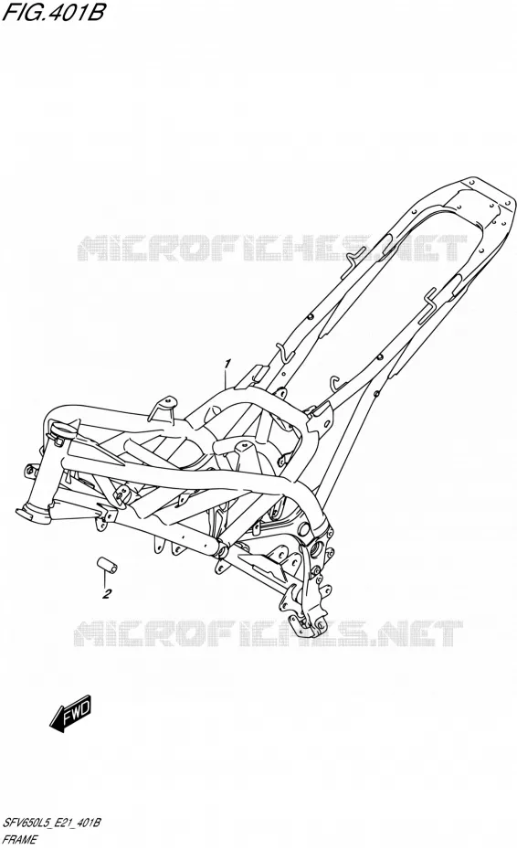 FRAME (SFV650AL5 E21) Suzuki MOTO 650 GLADIUS 2015  SFV650U L5 (E21)
