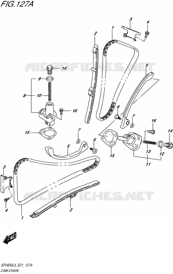 TIMING Suzuki MOTO 650 GLADIUS 2015  SFV650U L5 (E21)