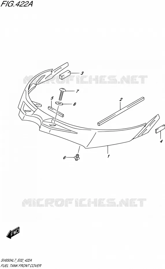 FUEL TANK VOORKLEP Suzuki MOTO 650 SV 2017  SV650A L7 (E02)