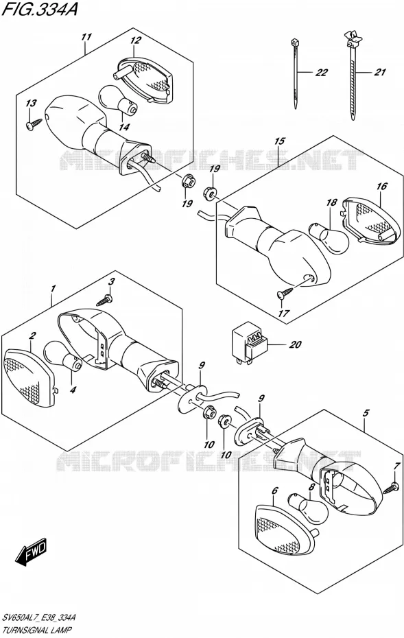 INDICATOREN Suzuki MOTO 650 SV 2017  SV650A L7 (E38)