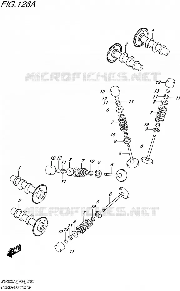 NOKKENAS - VALVES Suzuki MOTO 650 SV 2017  SV650A L7 (E38)