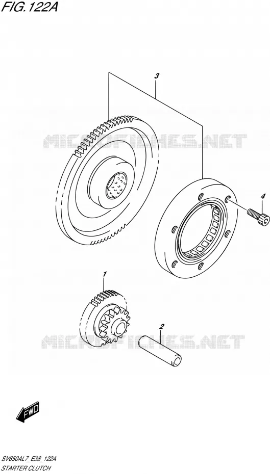 STARTMOTOR CLUTCH Suzuki MOTO 650 SV 2017  SV650A L7 (E38)