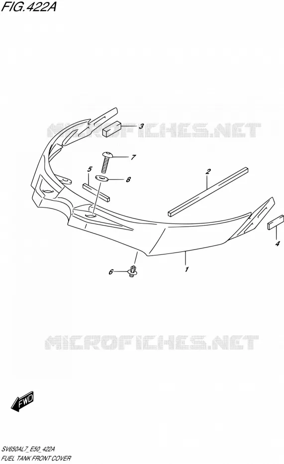 FUEL TANK VOORKLEP Suzuki MOTO 650 SV 2017  SV650A L7 (E50)