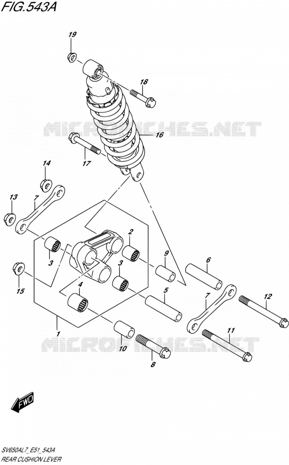 SCHOKBREKER AANEENSCHAKELING Suzuki MOTO 650 SV 2017  SV650A L7 (E51)