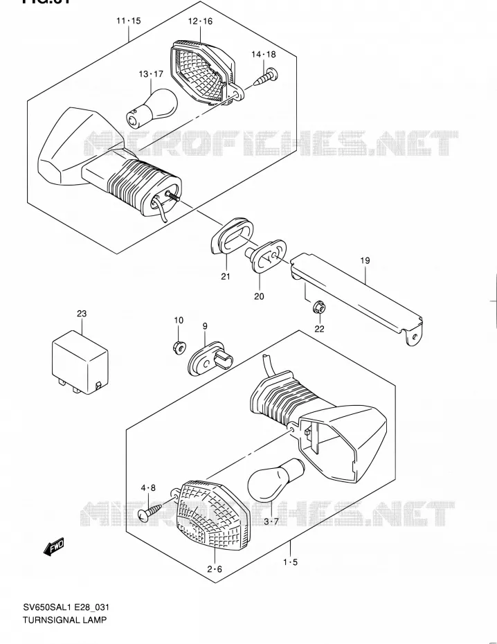 INDICATOREN Suzuki MOTO 650 SV-S 2011  SV650SA L1 (E03,E28,E33)