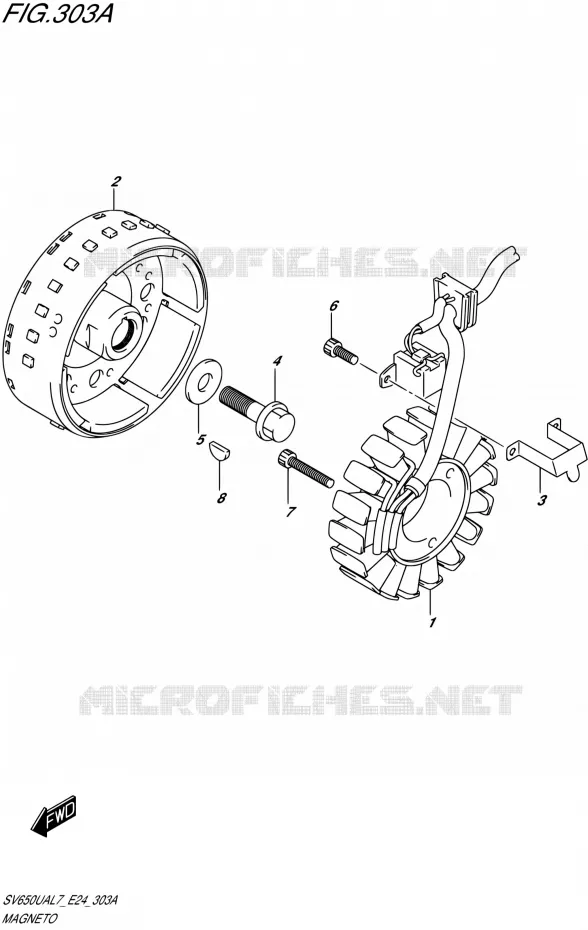 ONTSTEKING Suzuki MOTO 650 SV 2017  SV650UA L7 (E24)