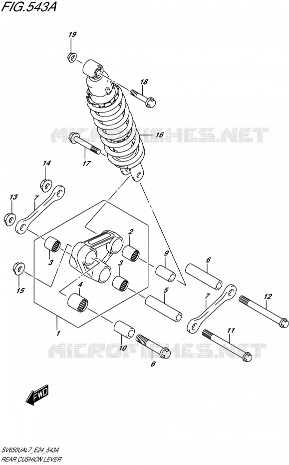 SCHOKBREKER AANEENSCHAKELING Suzuki MOTO 650 SV 2017  SV650UA L7 (E24)