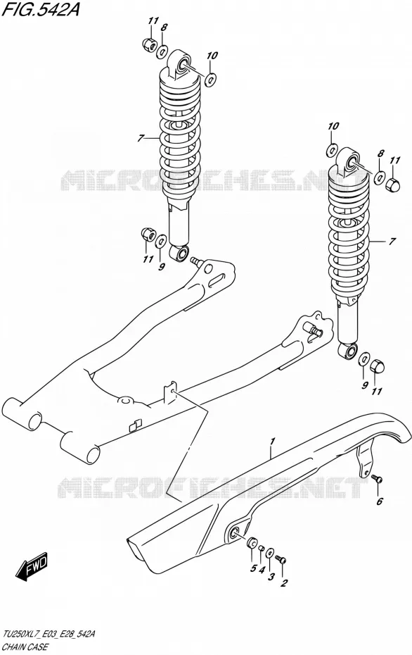 KETTINGKAST Suzuki MOTO 250 TU 2017  TU250X L7 (E03,E28)
