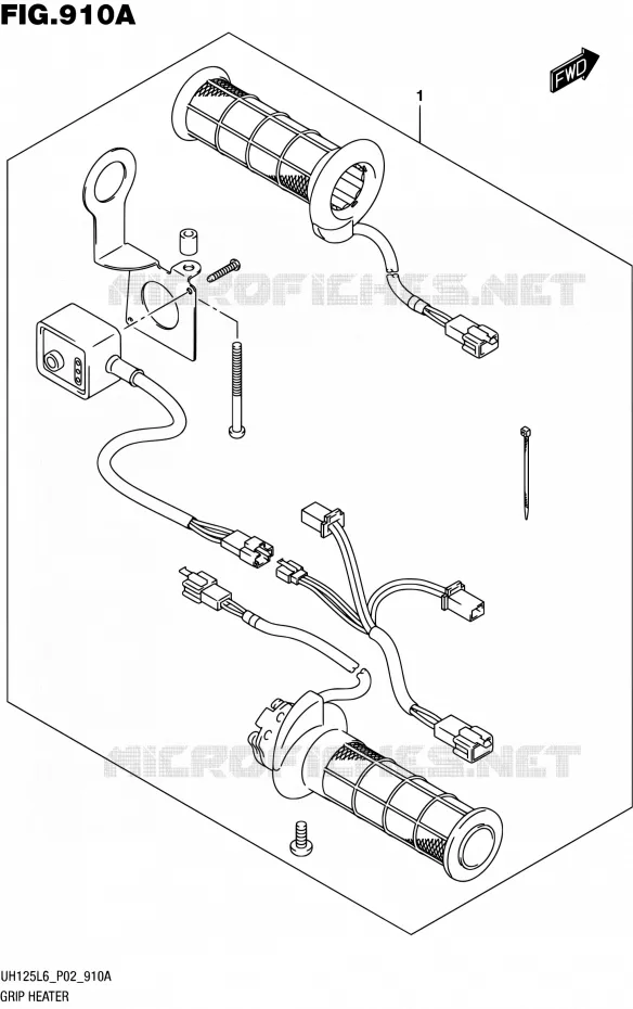 GRIP HEATER (OPTIONAL) Suzuki SCOOTER 125 BURGMAN 2016  UH125A L6 (P19)