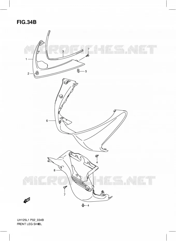 FRONT KUIP (MODEL RACING P19) Suzuki SCOOTER 125 BURGMAN 2011  UH125G L1 (P19)