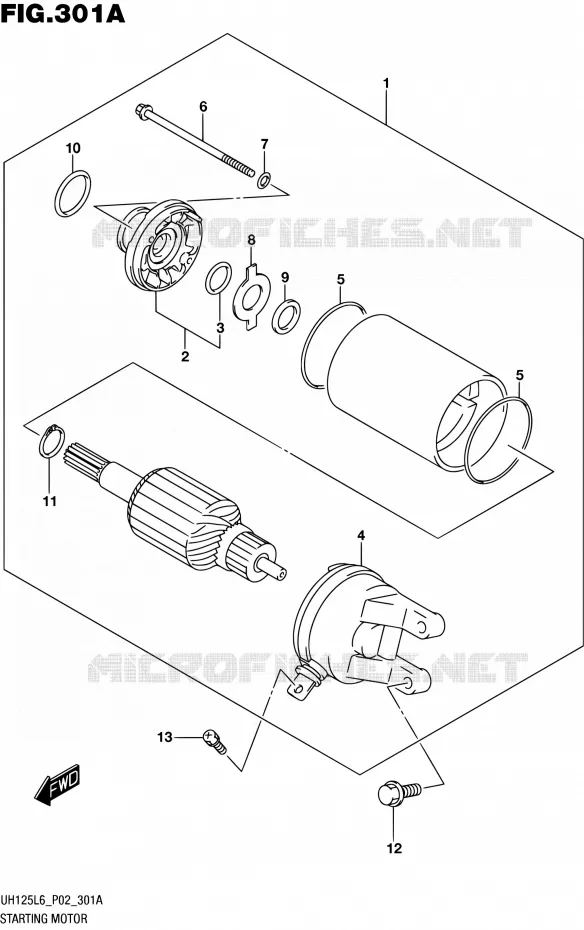 STARTMOTOR Suzuki SCOOTER 125 BURGMAN 2016  UH125 L6 (P19)