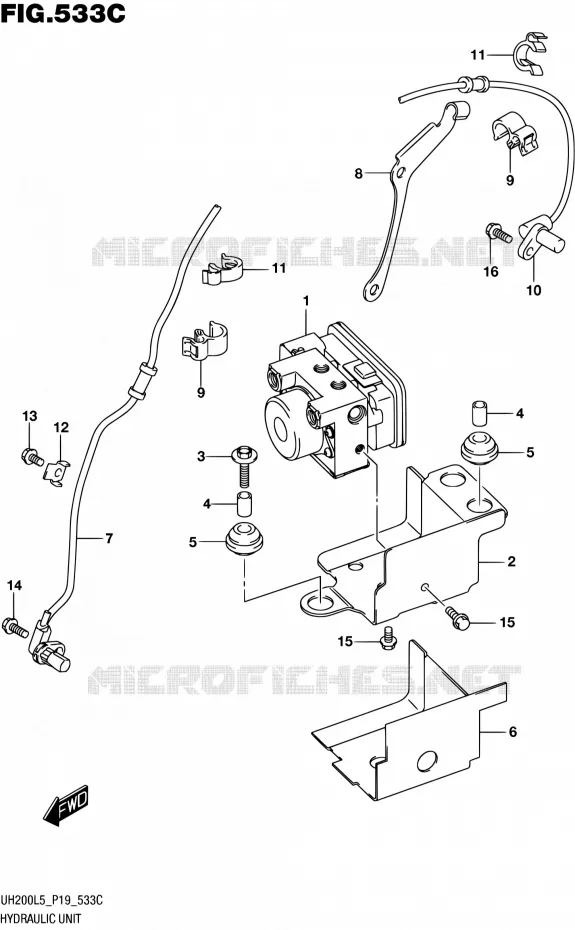 ABS (UH200AL5 P34) Suzuki SCOOTER 200 BURGMAN 2005  UH200A L5 (P19)