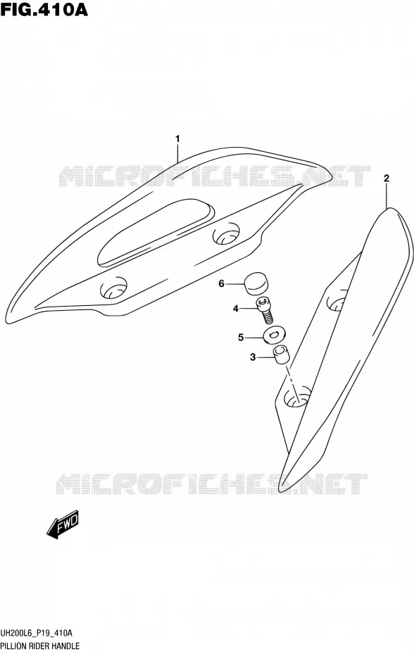 BACKREST Suzuki SCOOTER 200 BURGMAN 2016  UH200A L6 (P19)