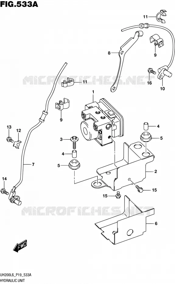ABS (UH200AL6 P04) Suzuki SCOOTER 200 BURGMAN 2016  UH200 L6 (P19)