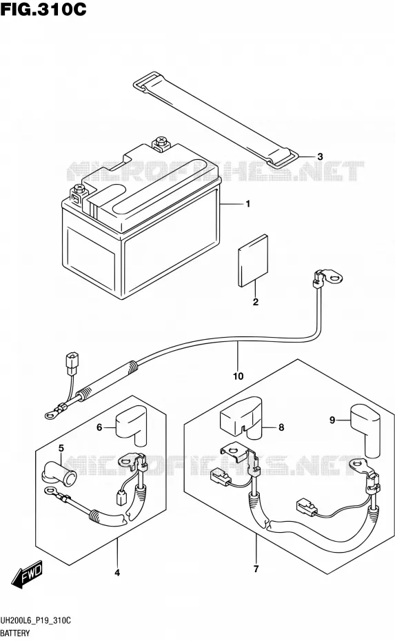 ACCU (UH200AL6 P04) Suzuki SCOOTER 200 BURGMAN 2016  UH200 L6 (P19)