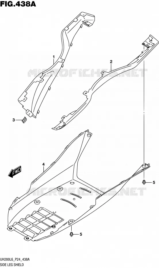 ONDERAANKLEDING Suzuki SCOOTER 200 BURGMAN 2016  UH200 L6 (P24)