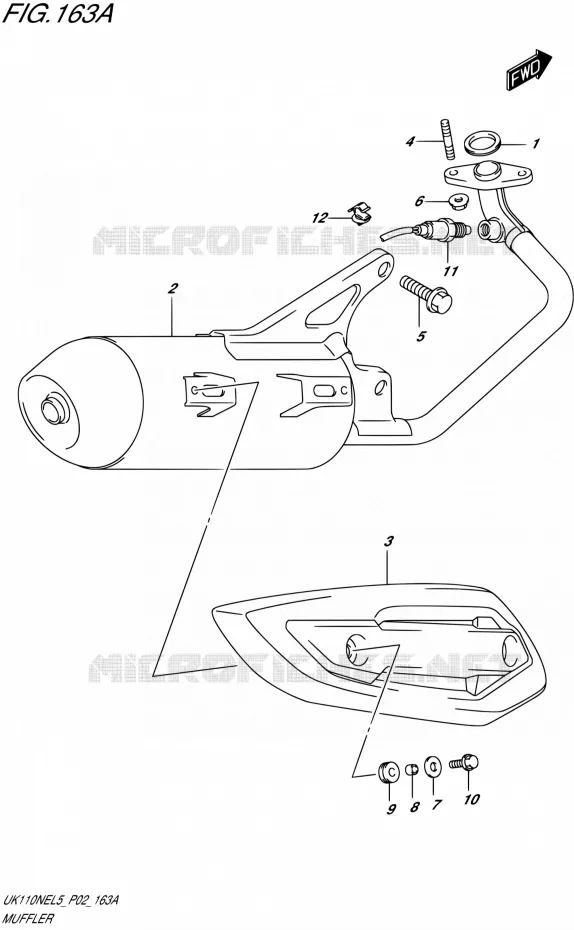 GELUIDDEMPER Suzuki SCOOTER 110 ADDRESS 2015  UK110NE L5 (P19)