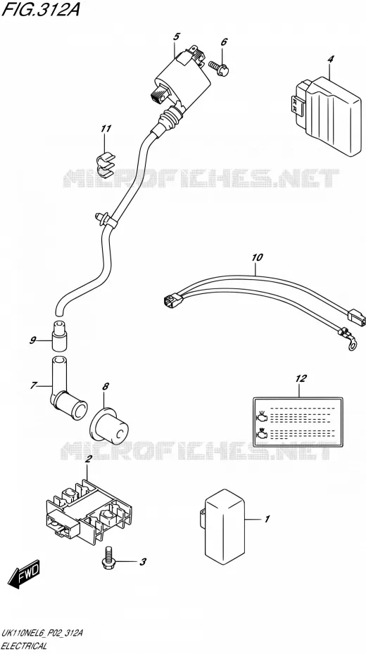 ELEKTRISCH Suzuki SCOOTER 110 ADDRESS 2016  UK110NE L6 (P02)