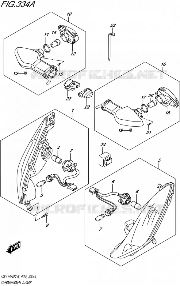INDICATOREN Suzuki SCOOTER 110 ADDRESS 2016  UK110NE L6 (P24)