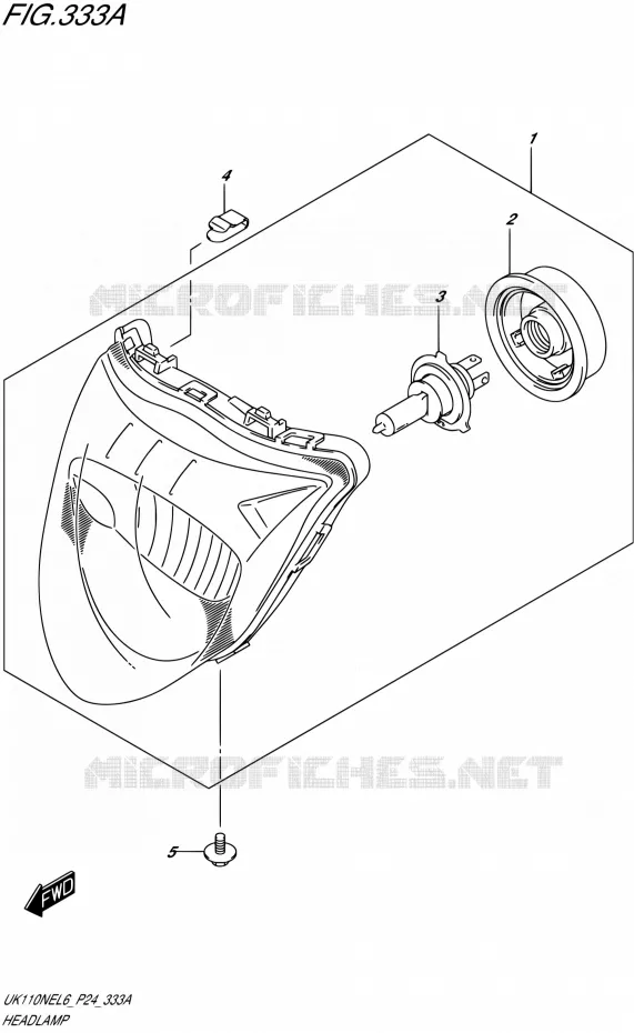KOPLAMP Suzuki SCOOTER 110 ADDRESS 2016  UK110NE L6 (P24)