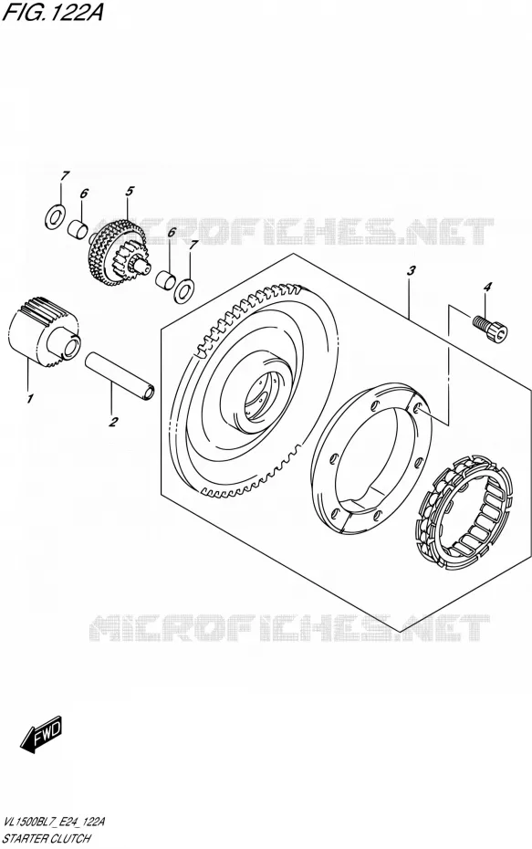 STARTMOTOR CLUTCH Suzuki MOTO 1500 BOULEVARD 2017  VL1500B L7 (E24)