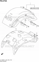 ACHTERSPATBORD voor Suzuki INTRUDER 1500 2014