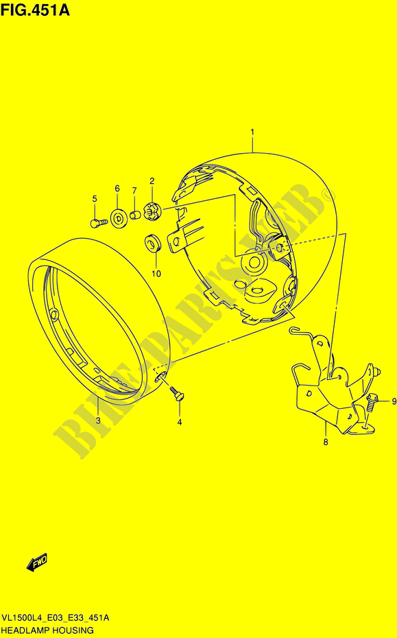 HEADLIGHT BOWL (VL1500L4 E03) voor Suzuki BOULEVARD 1500 2014