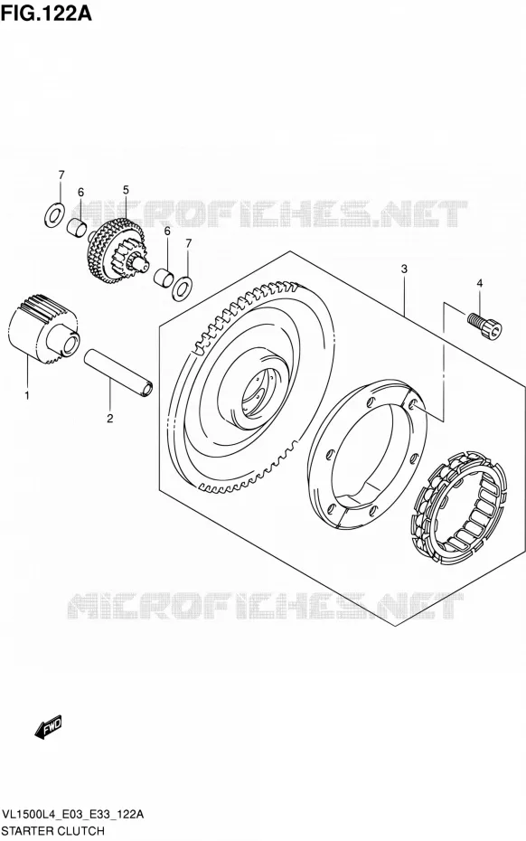 STARTMOTOR CLUTCH Suzuki MOTO 1500 BOULEVARD 2014  VL1500 L4/VL1500B L4 (E03,E28,E33)