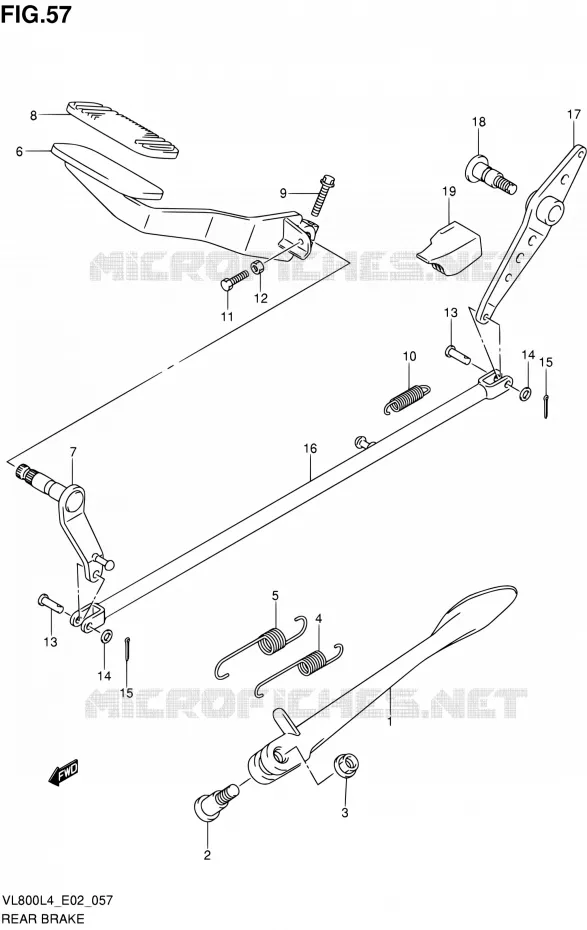ACHTERREM Suzuki MOTO 800 INTRUDER 2014  VL800C L4 (E02)