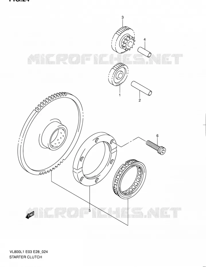 STARTMOTOR CLUTCH Suzuki MOTO 800 INTRUDER 2011  VL800 L1/VL800T L1/VL800C L1