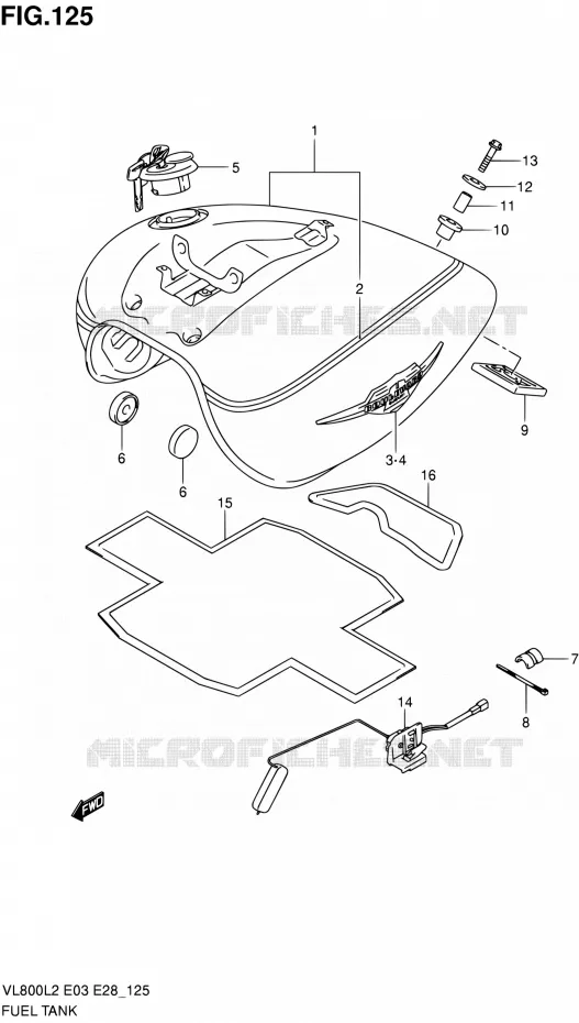 BENZINETANK (VL800TL2 E03) Suzuki MOTO 800 VOLUSIA 2012  VL800 L2/VL800T L2/VL800C L2