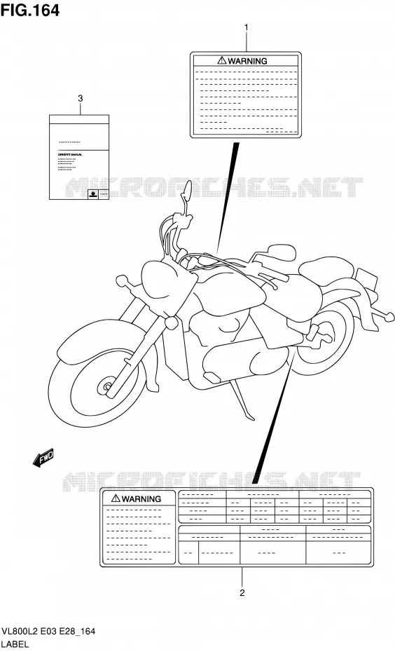 ETIKET (VL800L2 E28) Suzuki MOTO 800 VOLUSIA 2012  VL800 L2/VL800T L2/VL800C L2