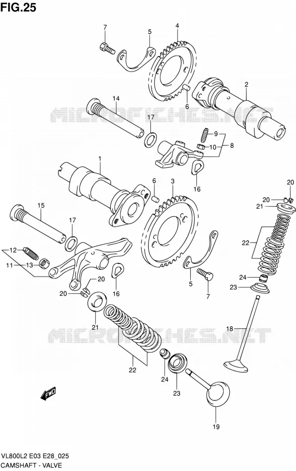 NOKKENAS - VALVES Suzuki MOTO 800 VOLUSIA 2012  VL800 L2/VL800T L2/VL800C L2