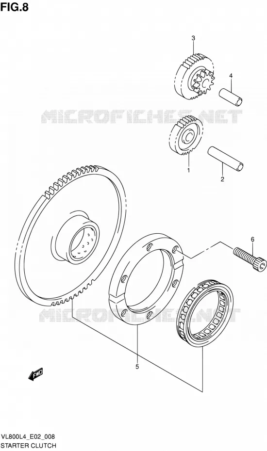 STARTMOTOR CLUTCH Suzuki MOTO 800 INTRUDER 2014  VL800 L4 (E19)