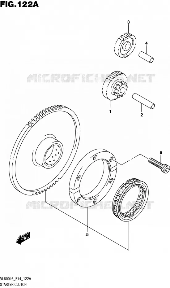STARTMOTOR CLUTCH Suzuki MOTO 800 INTRUDER 2016  VL800 L6 (E14)
