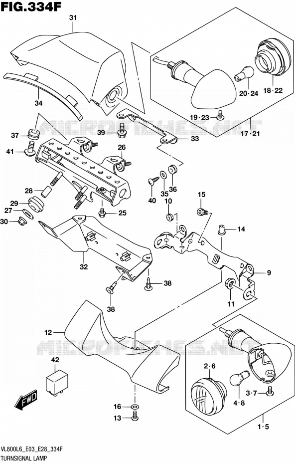 INDICATOREN (VL800TL6 E33) Suzuki MOTO 800 BOULEVARD 2016  VL800 L6/VL800T L6 (E03,E28,E33)