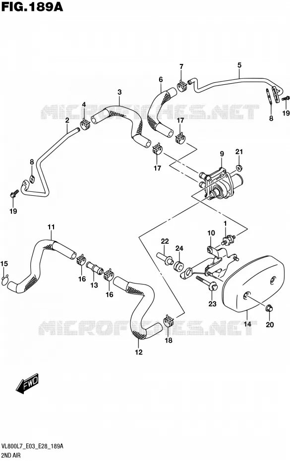 ANTI VERVUILINGS SYSTEM Suzuki MOTO 800 BOULEVARD 2017  VL800 L7/VL800T L7 (E03,E28,E33)