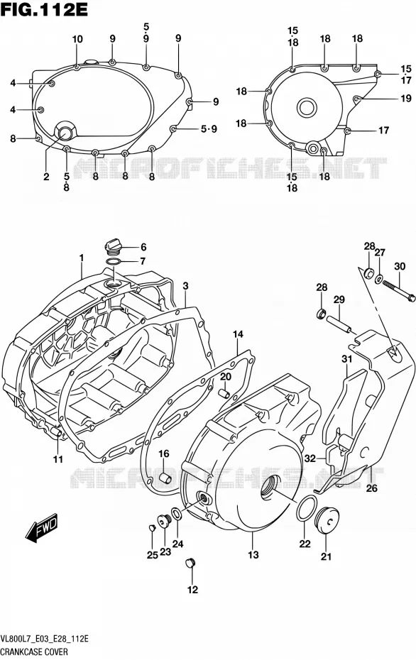 CASING (VL800TL7 E28) Suzuki MOTO 800 BOULEVARD 2017  VL800 L7/VL800T L7 (E03,E28,E33)