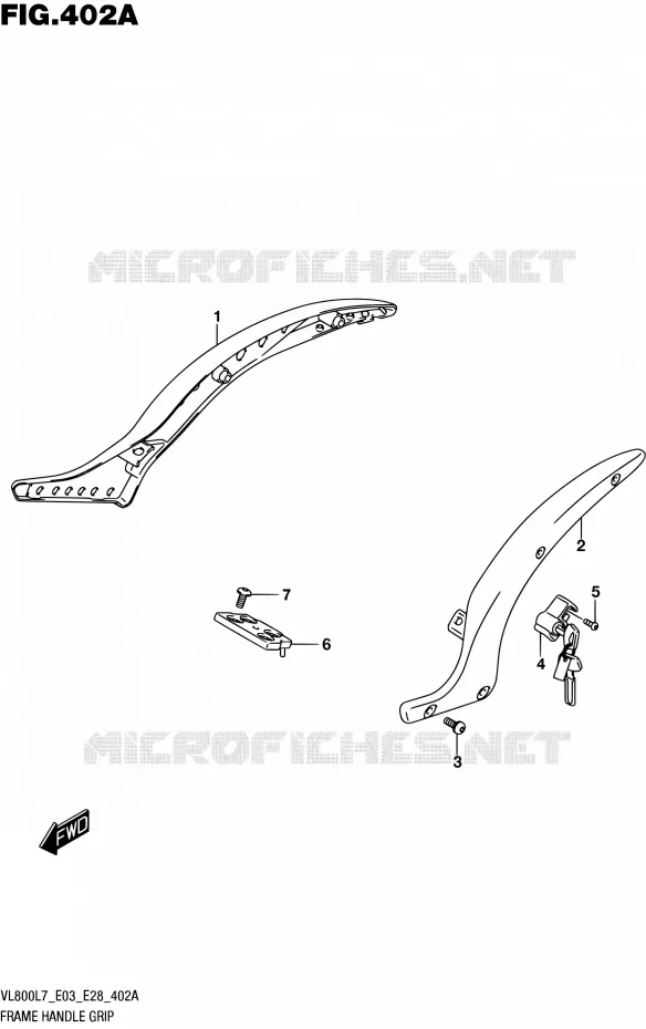 FRAME HANDGREEP Suzuki MOTO 800 BOULEVARD 2017  VL800 L7/VL800T L7 (E03,E28,E33)