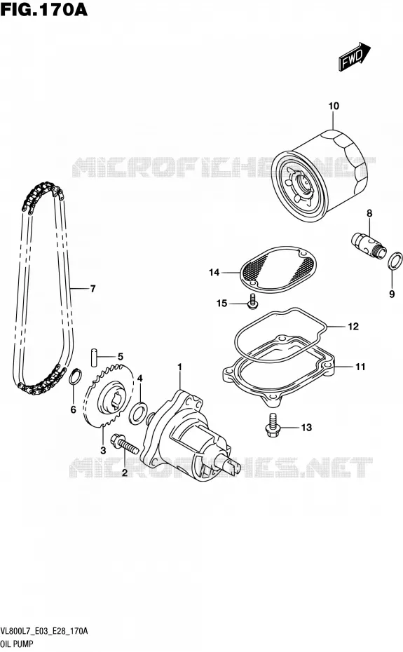 OLIEPOMP Suzuki MOTO 800 BOULEVARD 2017  VL800 L7/VL800T L7 (E03,E28,E33)