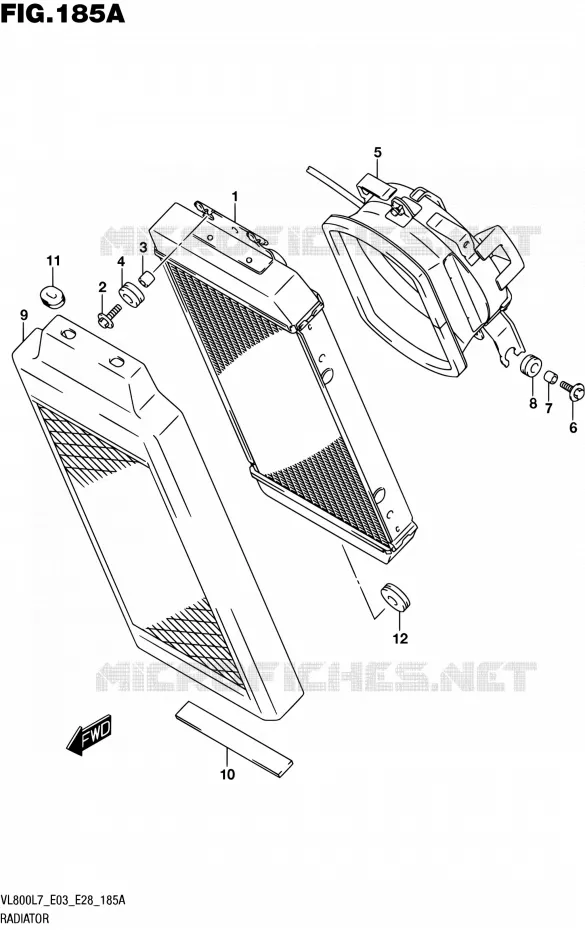 RADIATOR Suzuki MOTO 800 BOULEVARD 2017  VL800 L7/VL800T L7 (E03,E28,E33)