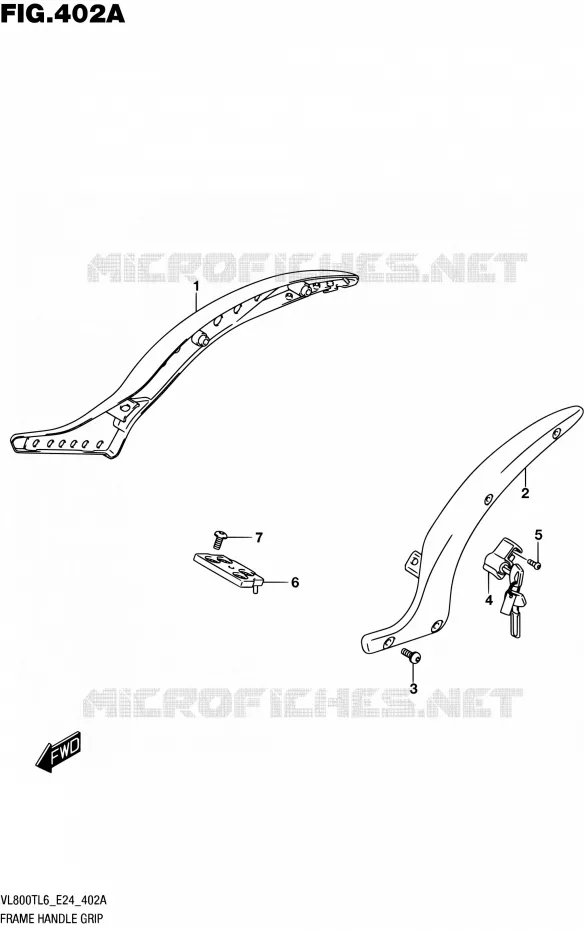 FRAME HANDGREEP Suzuki MOTO 800 BOULEVARD 2016  VL800T L6 (E24)