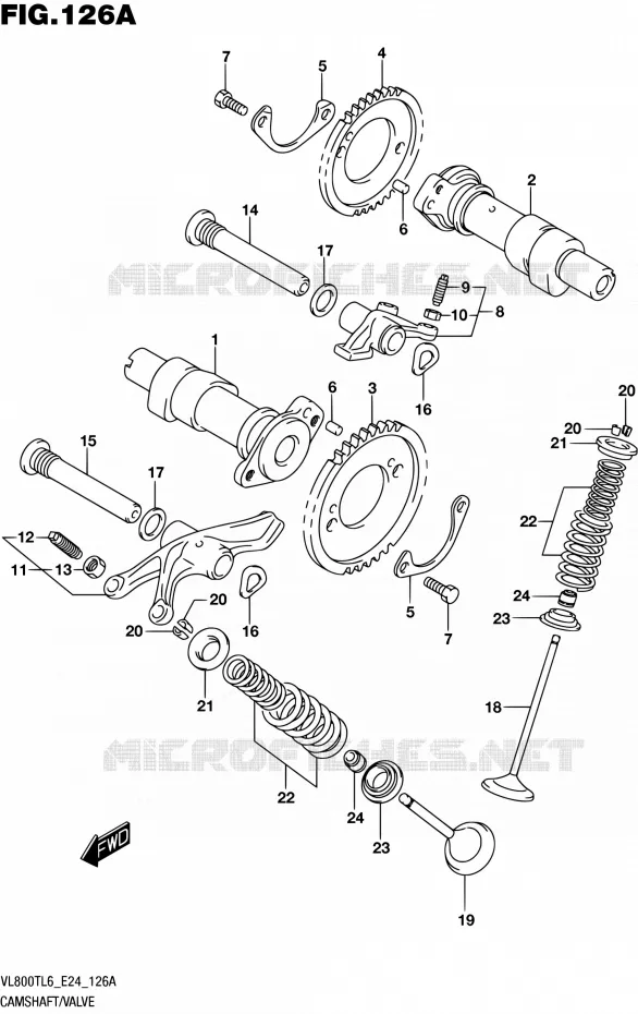 NOKKENAS - VALVES Suzuki MOTO 800 BOULEVARD 2016  VL800T L6 (E24)