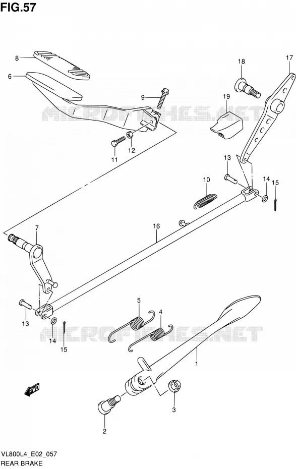 ACHTERREM Suzuki MOTO 800 INTRUDER 2014  VL80UE L4 (E19)