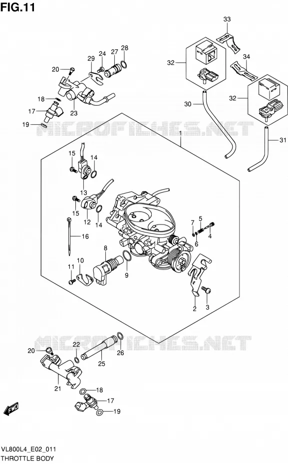 GASKLEPHUIS Suzuki MOTO 800 INTRUDER 2014  VL80UE L4 (E19)